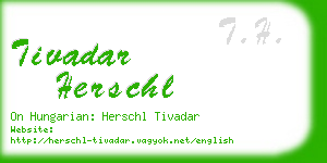 tivadar herschl business card